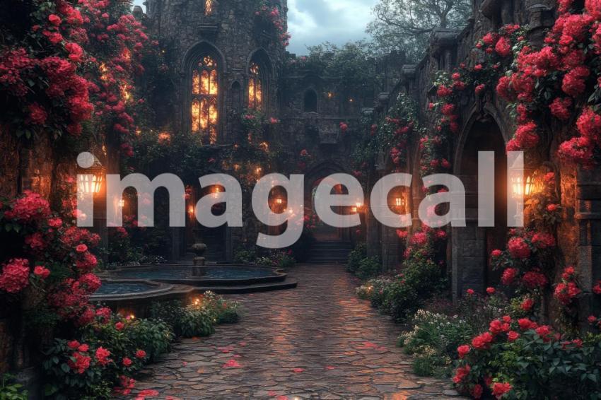 FN0011   Romantic Castle Courtyard (5)