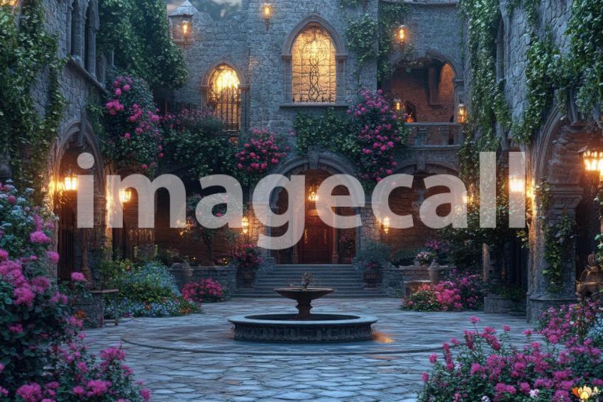 FN0011   Romantic Castle Courtyard (11)