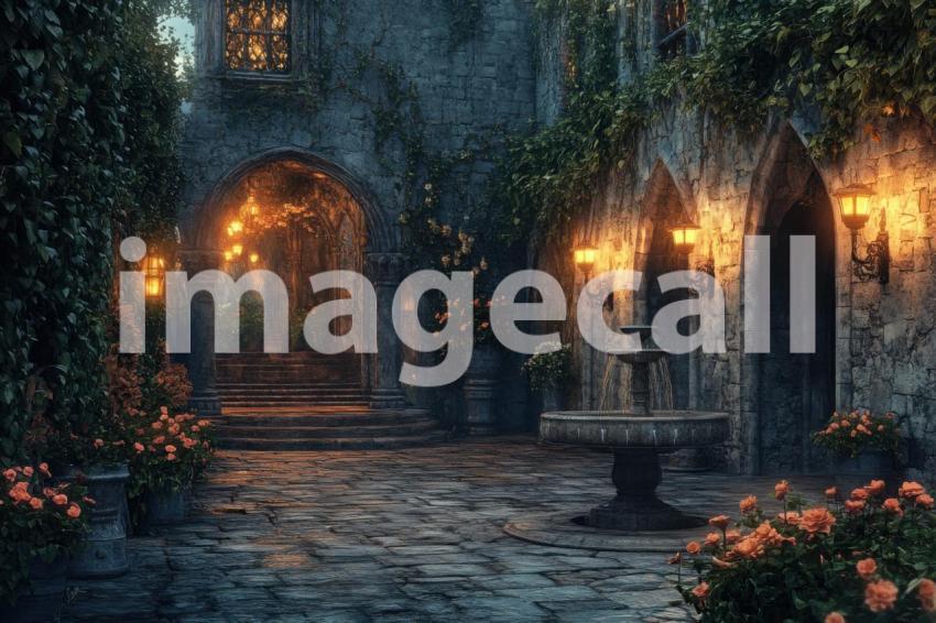 FN0011   Romantic Castle Courtyard (12)