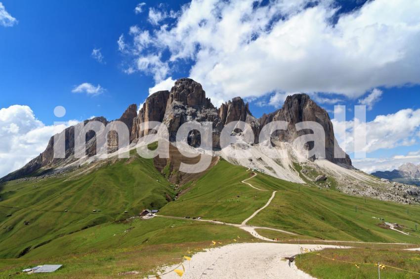 Sassolungo mount from Fassa valley