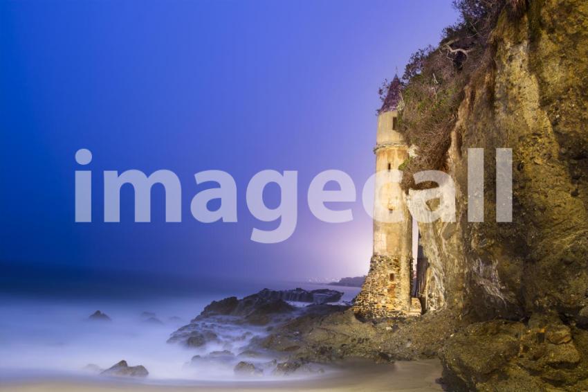 Lookout tower on beach