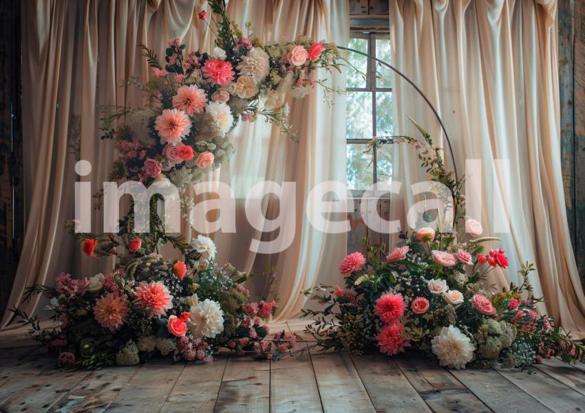 ST0007   Vintage Floral Hoop (1)