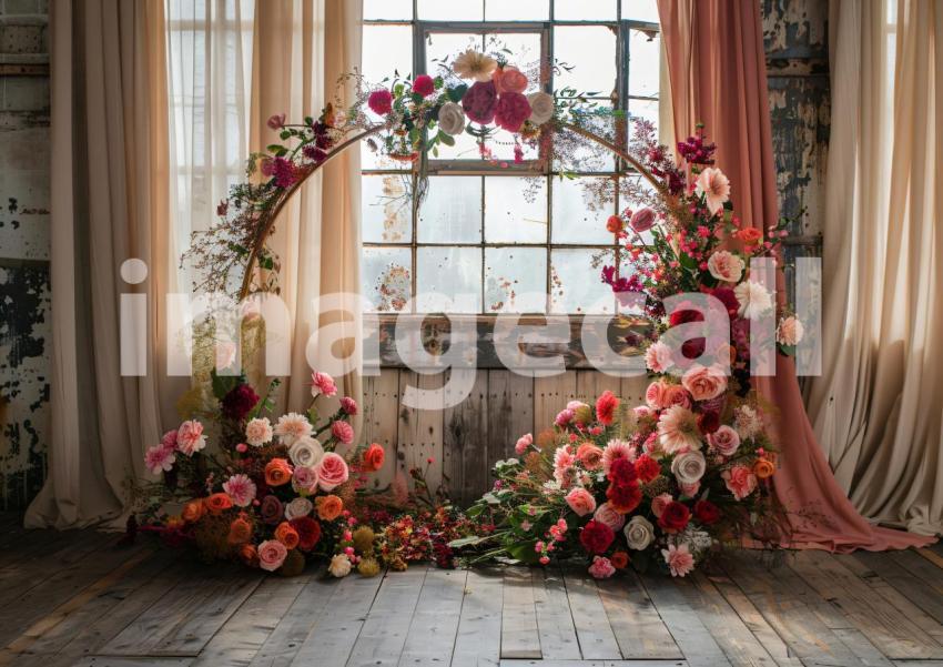 ST0007   Vintage Floral Hoop (3)