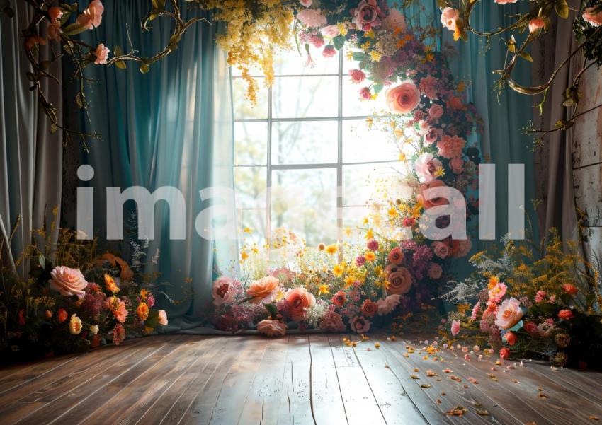 ST0007   Vintage Floral Hoop (2)