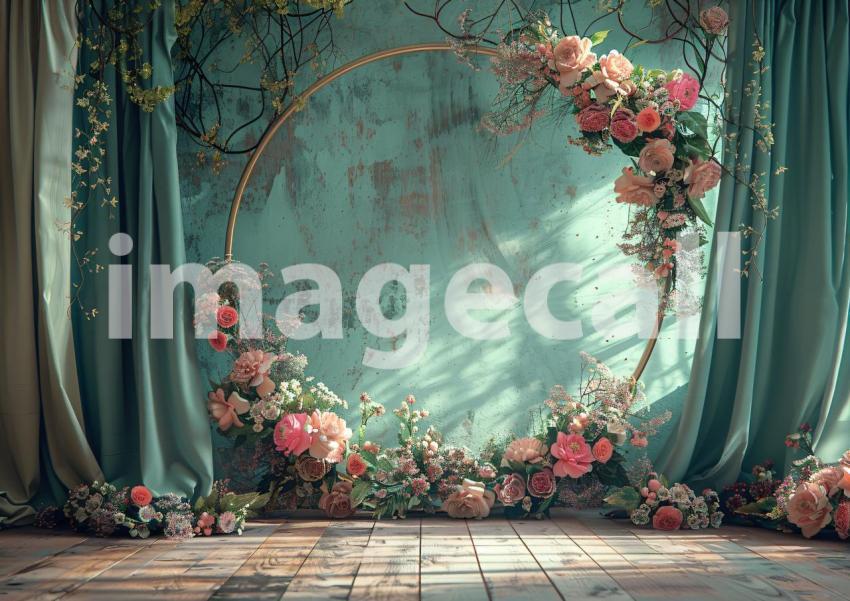 ST0007   Vintage Floral Hoop (4)