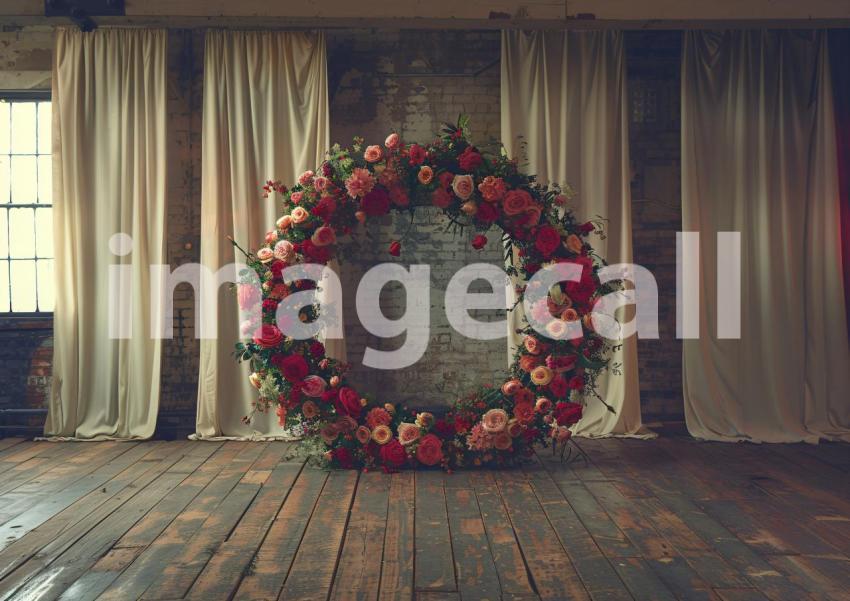 ST0007   Vintage Floral Hoop (7)