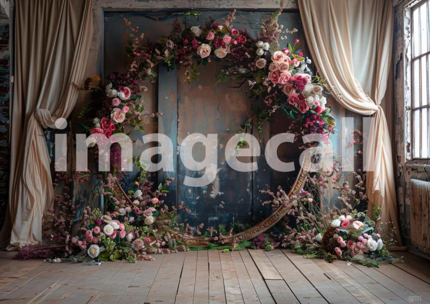 ST0007   Vintage Floral Hoop (5)