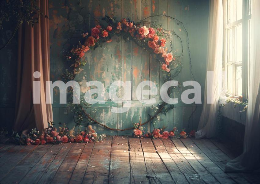 ST0007   Vintage Floral Hoop (9)