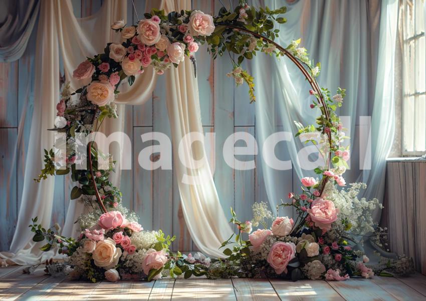 ST0007   Vintage Floral Hoop (10)