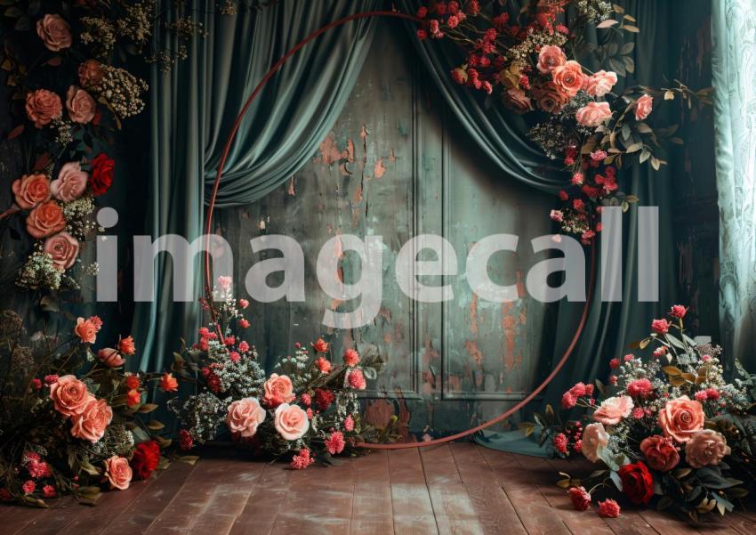 ST0007   Vintage Floral Hoop (14)