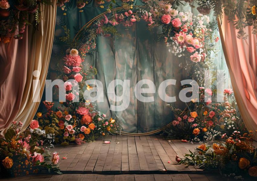 ST0007   Vintage Floral Hoop (15)