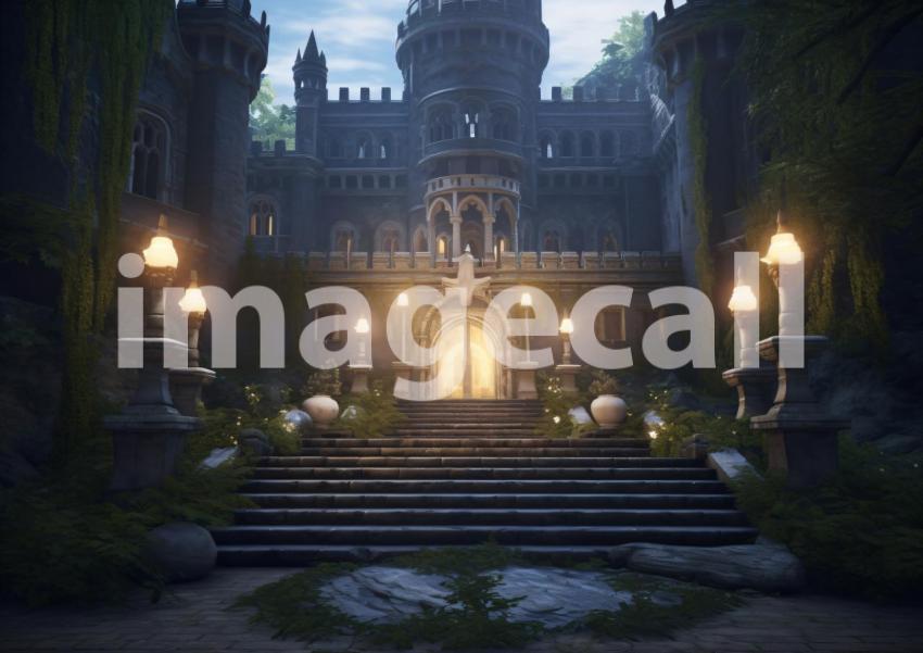 A169 Medieval Castle at Night   Landscape (7)