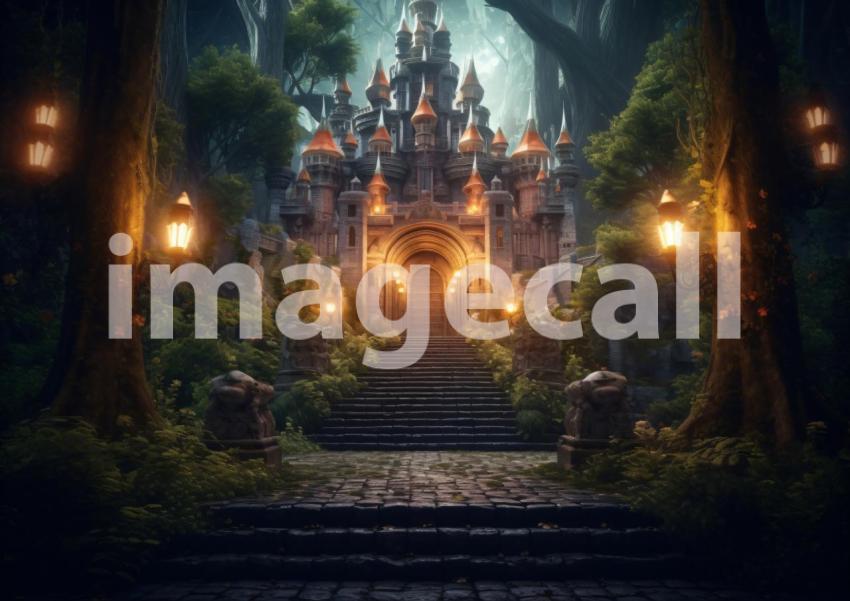 A169 Medieval Castle at Night   Landscape (9)