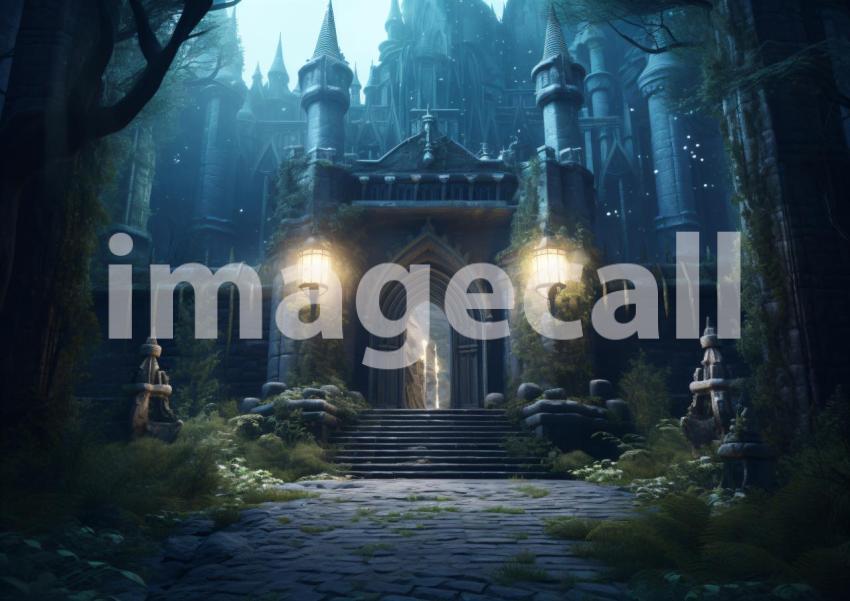 A169 Medieval Castle at Night   Landscape (8)