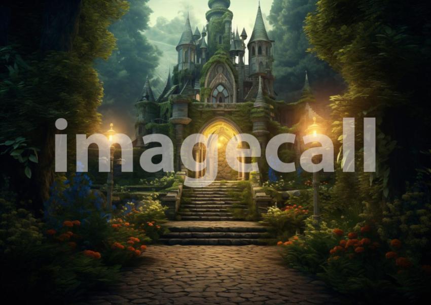 A169 Medieval Castle at Night   Landscape (4)