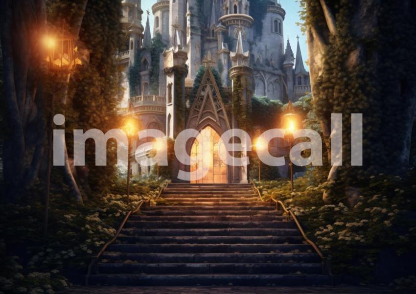 A169 Medieval Castle at Night   Landscape (3)