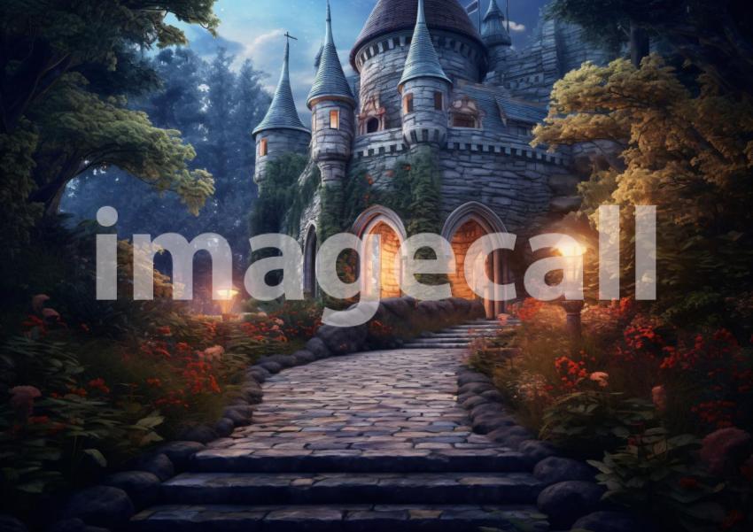 A169 Medieval Castle at Night   Landscape (12)