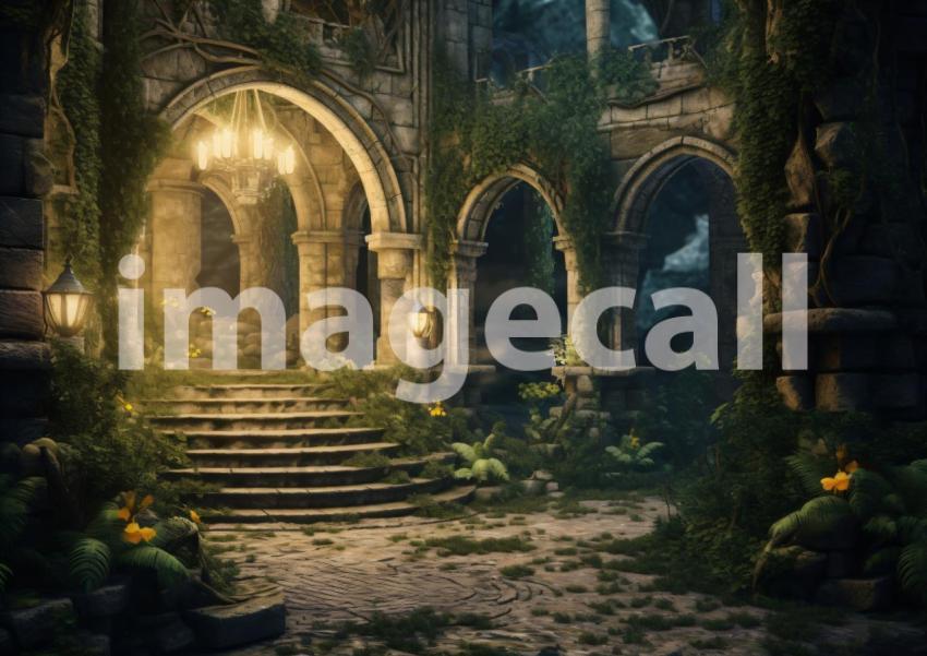 A169 Medieval Castle at Night   Landscape (6)