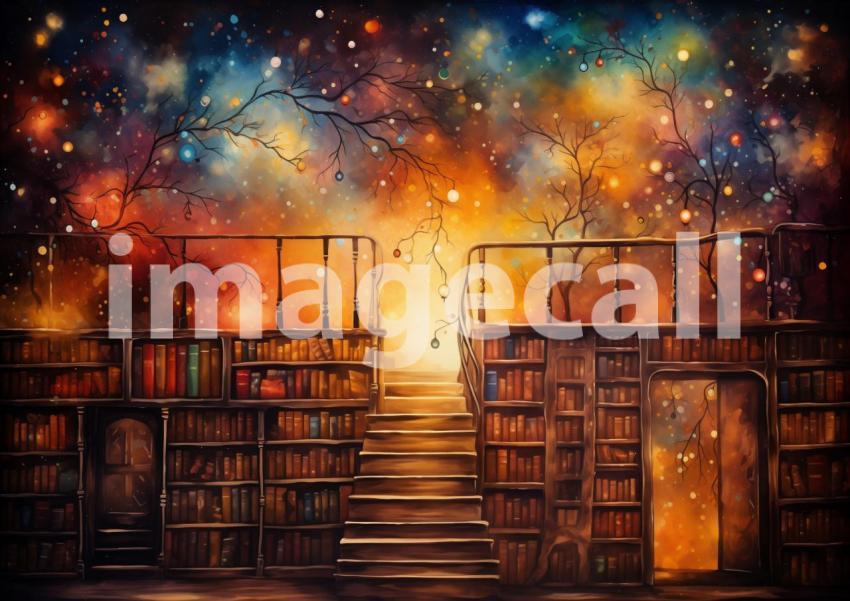 1 Celestial Library Junk Journal Papers JP20605