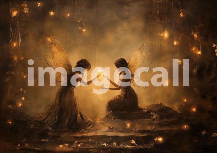 4 Fairy Lights Junk Journal Papers JP20611