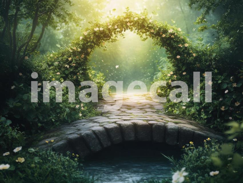 FN0006   Enchanted Fairytale Bridge (5)  Destiny Backdrops