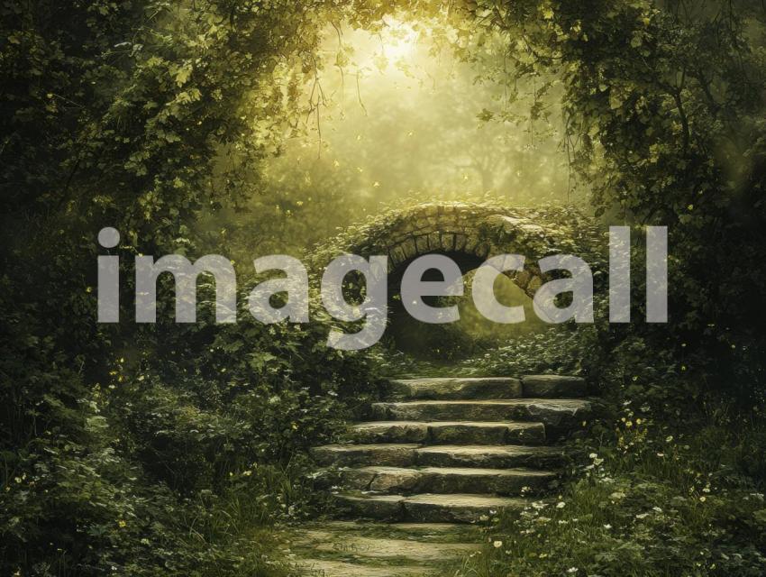 FN0006   Enchanted Fairytale Bridge (2)  Destiny Backdrops