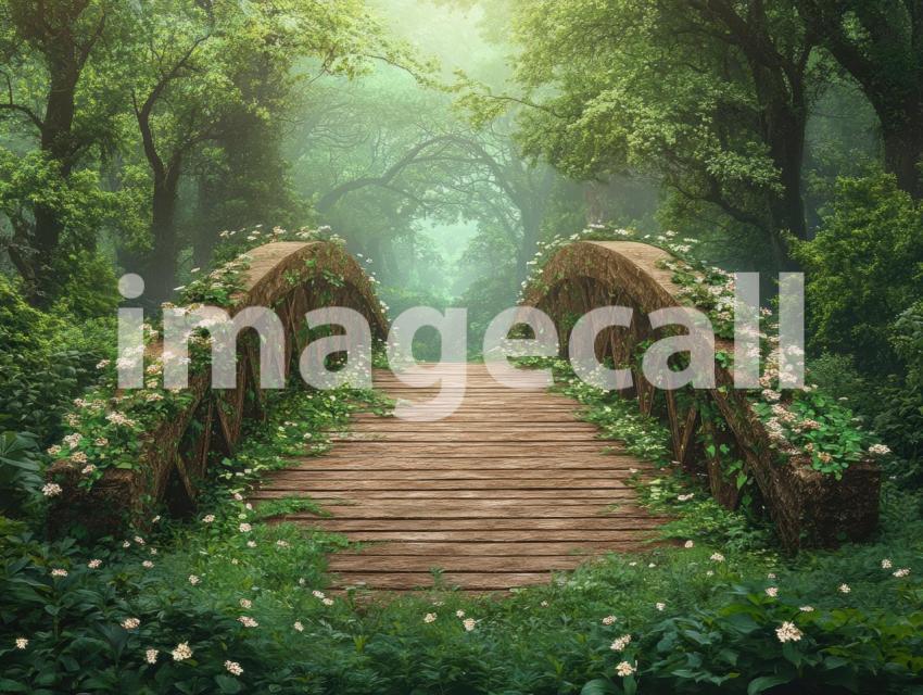 FN0006   Enchanted Fairytale Bridge (1)  Destiny Backdrops