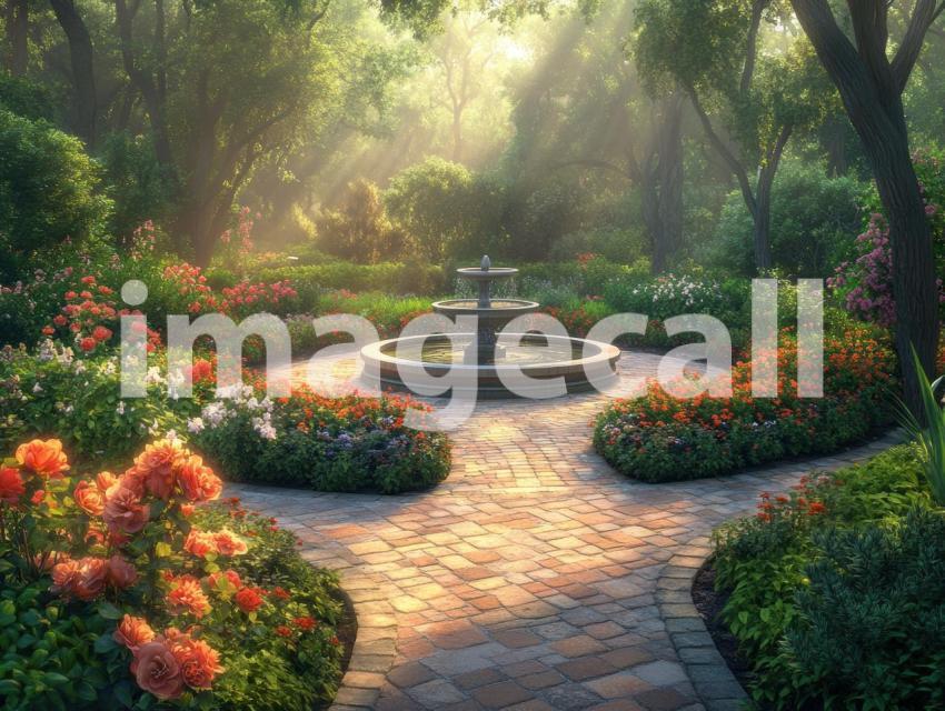 FN0008   Fantasy Garden Water Fountain (9)  Destiny Backdrops