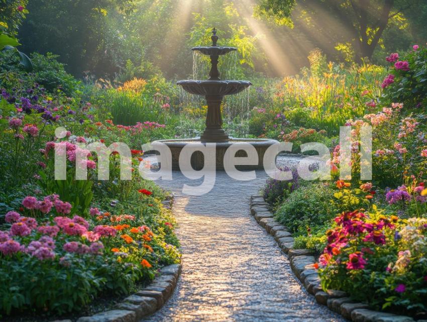 FN0008   Fantasy Garden Water Fountain (13)  Destiny Backdrops