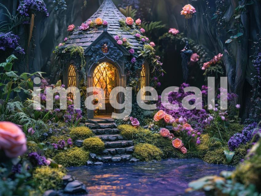 FN0009   Enchanted Rivendell Conservatory (6)  Destiny Backdrops