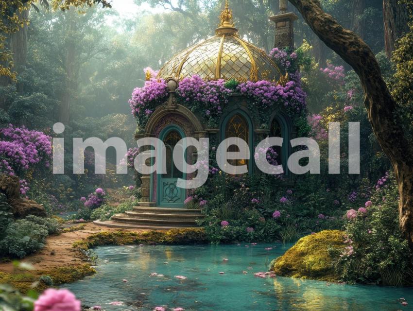 FN0009   Enchanted Rivendell Conservatory (2)  Destiny Backdrops