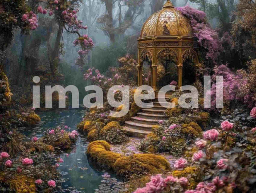 FN0009   Enchanted Rivendell Conservatory (3)  Destiny Backdrops