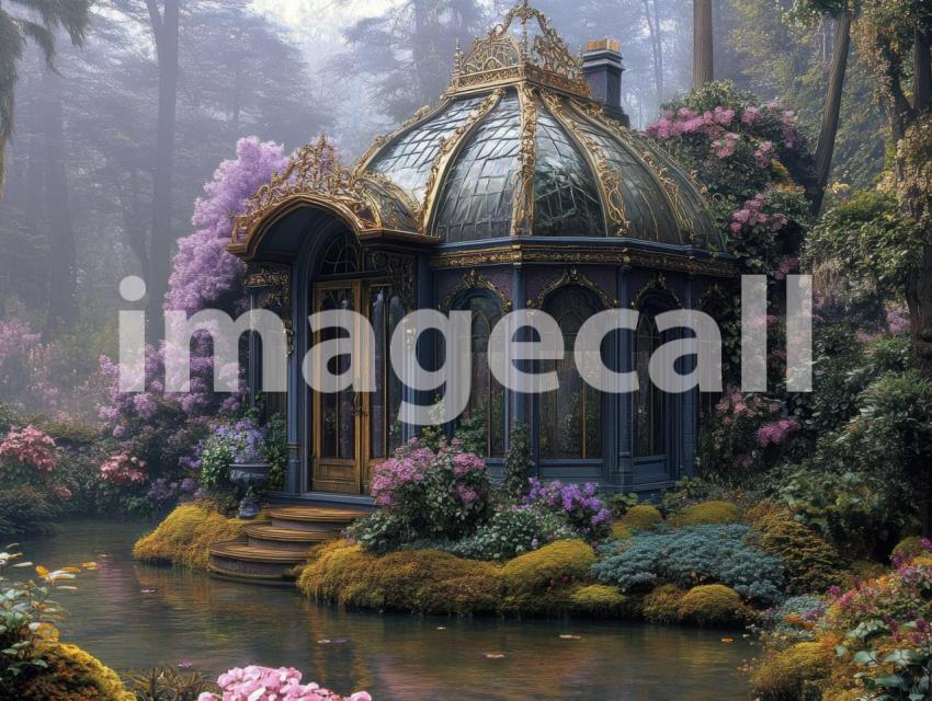 FN0009   Enchanted Rivendell Conservatory (1)  Destiny Backdrops