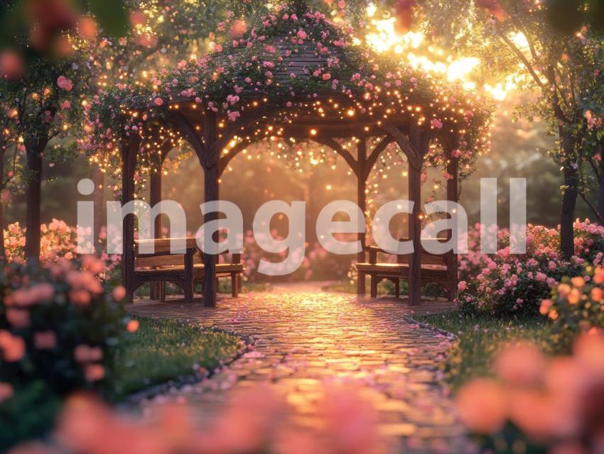 Fantasy Garden Pavilion (12)  Destiny Backdrops