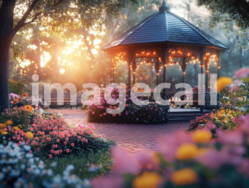 Fantasy Garden Pavilion (4)  Destiny Backdrops