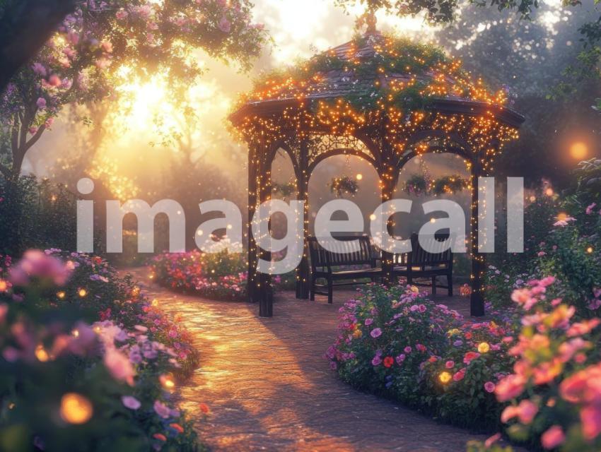 Fantasy Garden Pavilion (6)  Destiny Backdrops