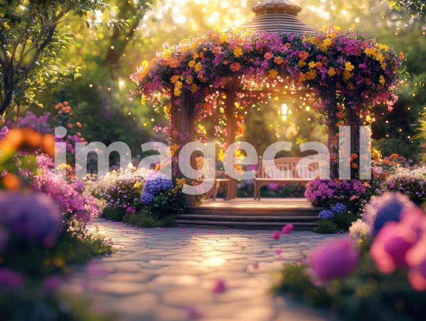 Fantasy Garden Pavilion (16)  Destiny Backdrops