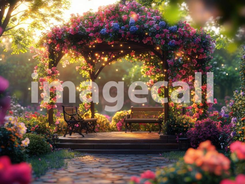 Fantasy Garden Pavilion (14)  Destiny Backdrops