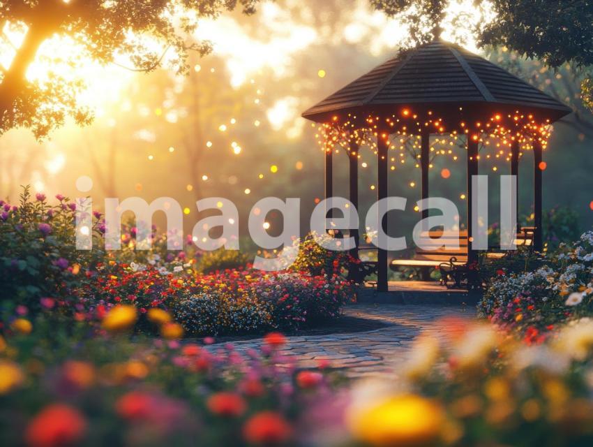 Fantasy Garden Pavilion (8)  Destiny Backdrops