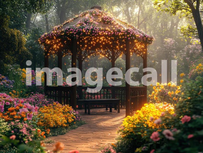 Fantasy Garden Pavilion (3)  Destiny Backdrops