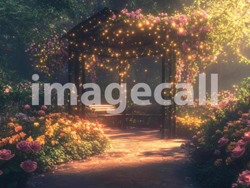 Fantasy Garden Pavilion (20)  Destiny Backdrops