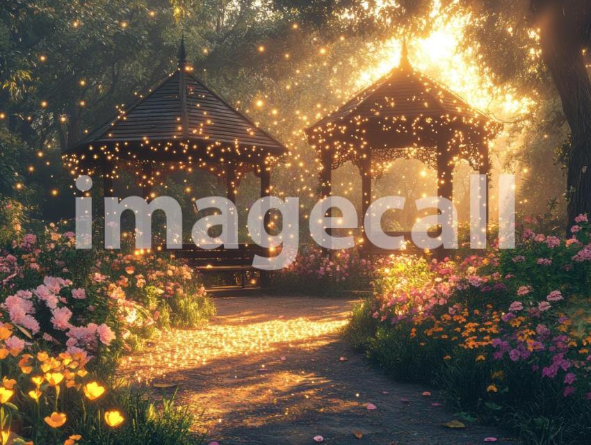 Fantasy Garden Pavilion (11)  Destiny Backdrops