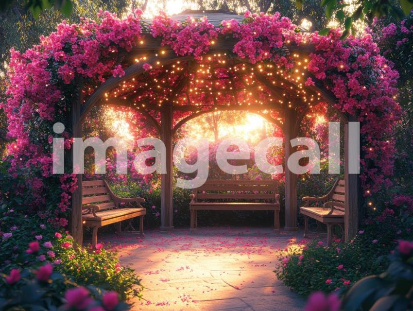 Fantasy Garden Pavilion (5)  Destiny Backdrops