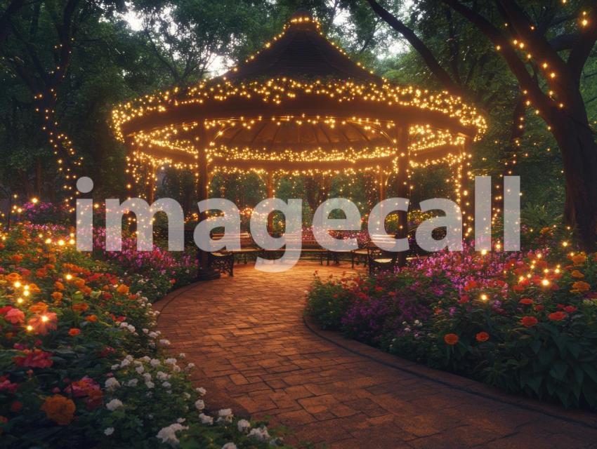 Fantasy Garden Pavilion (10)  Destiny Backdrops