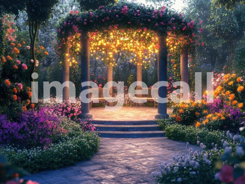 Fantasy Garden Pavilion (2)  Destiny Backdrops