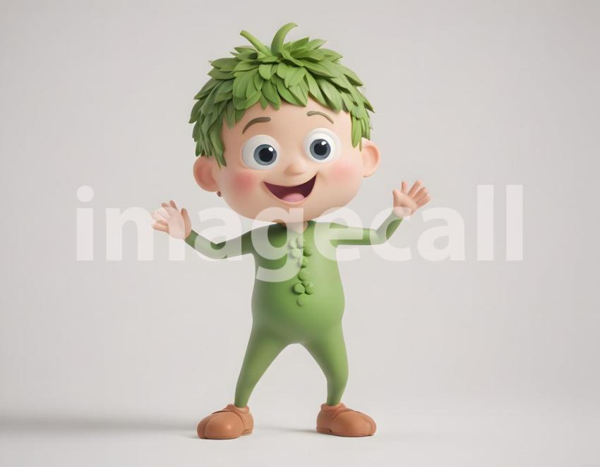 Isolated on white or black background cute Characters (6402)