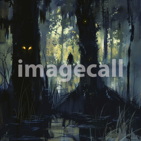 Cspreeti Front view of glowing eyes peering from the swamps s c0b49a0a eb4e 4259 86af d82d6664d6b6 2