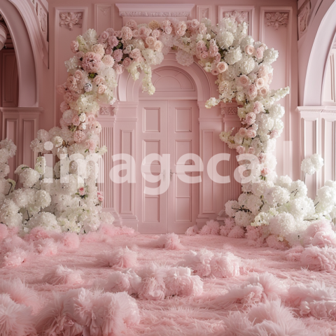 Mockup A pink arch with many flowers a full wall backdrop fo 69bd2356 4862 4906 9663 eeb0e54a1b57