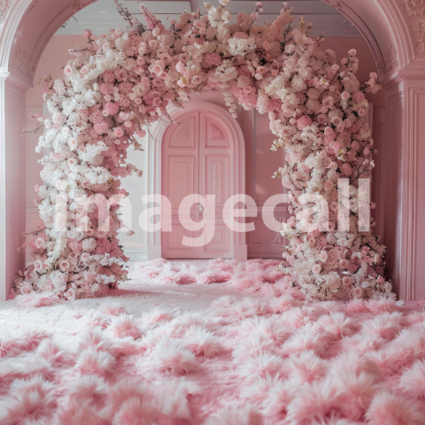 Mockup A pink arch with many flowers a full wall backdrop fo 949117b5 b0f4 4829 8b34 3720d2a24d1a