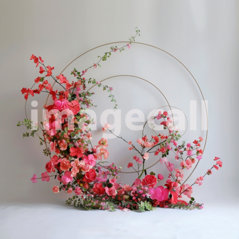Mockup Hitter flower stand white background wall with round  3e74afbe c98b 499b 862a 3d8efc1ed97f